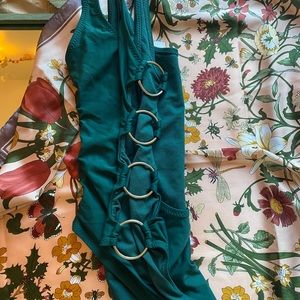 Green one piece swimsuit